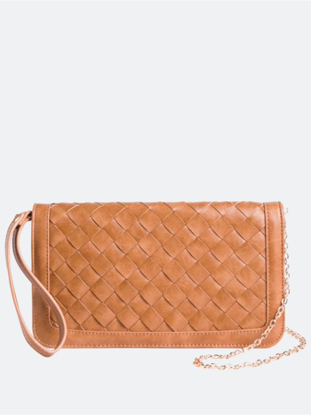 Urban Expressions Woven Clutch Wristlet - Tan